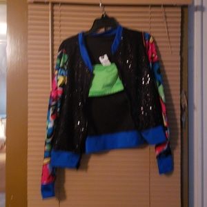 Hip hop costume  matching green pants included